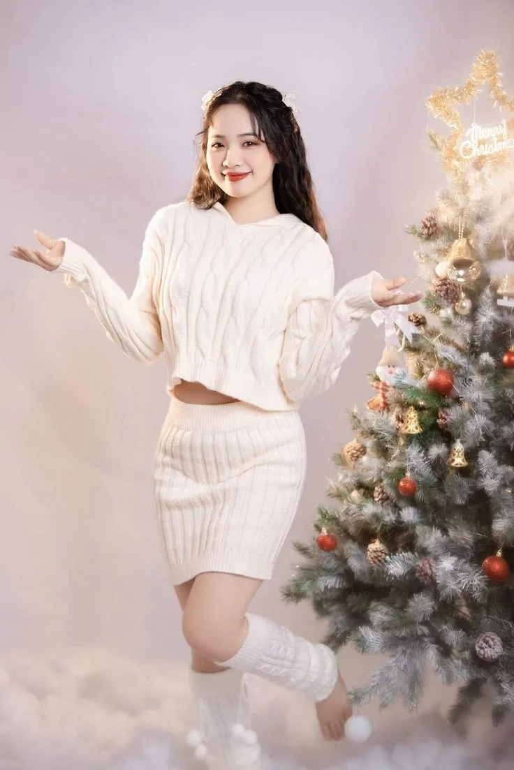 Tạo ảnh Noel AI - nền đỏ xanh Noel - Ảnh Noel AI