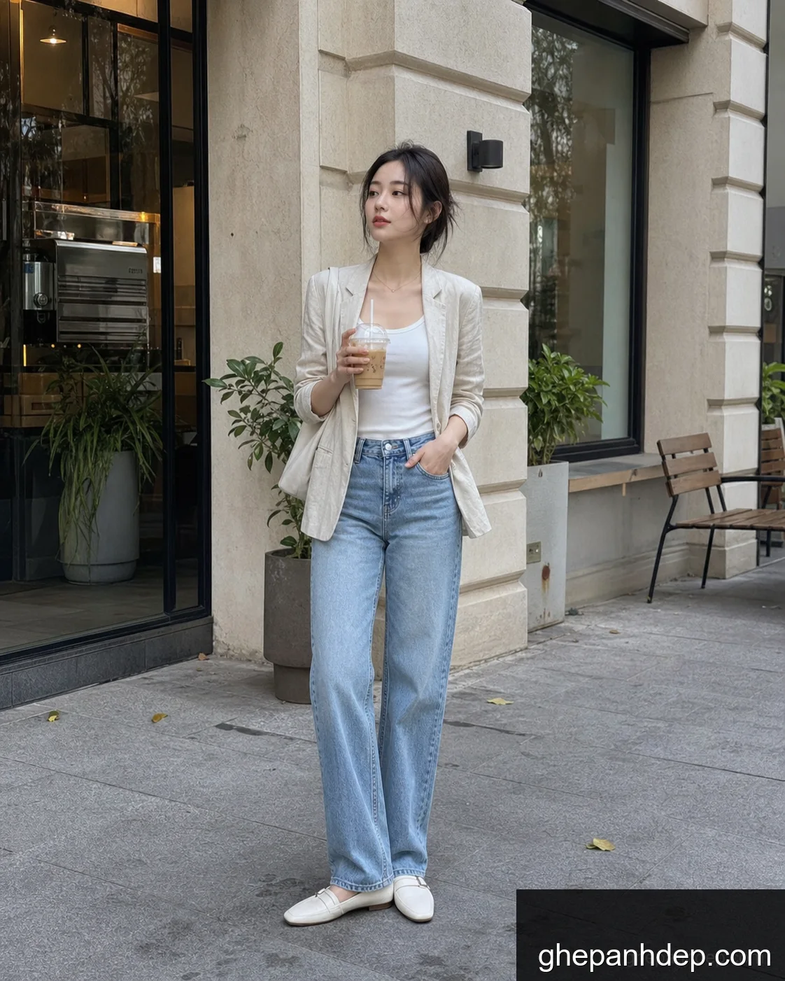 Ảnh phong cách clean girl cafe - Ảnh phong cách