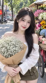 Mẫu Mùa Thu Bên Xe Hoa - ảnh tham khảo 1 cho GHÉP ẢNH MÙA THU ONLINE