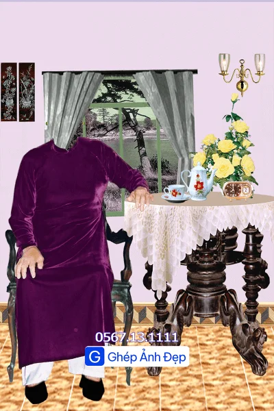 MẪU GHÉP ẢNH THỜ BÀN TRÀ CỤ ÔNG HOẶC CỤ BÀ – ĐẸP, TỰ NHIÊN & TRANG NGHIÊM - Ảnh 9