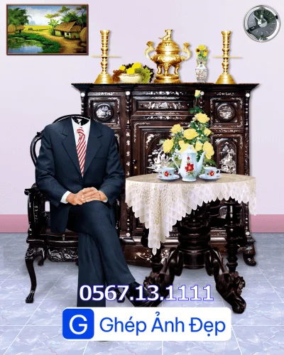 MẪU GHÉP ẢNH THỜ BÀN TRÀ CỤ ÔNG HOẶC CỤ BÀ – ĐẸP, TỰ NHIÊN & TRANG NGHIÊM - Ảnh 21