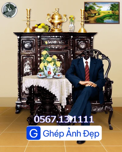 MẪU GHÉP ẢNH THỜ BÀN TRÀ CỤ ÔNG HOẶC CỤ BÀ – ĐẸP, TỰ NHIÊN & TRANG NGHIÊM - Ảnh 29