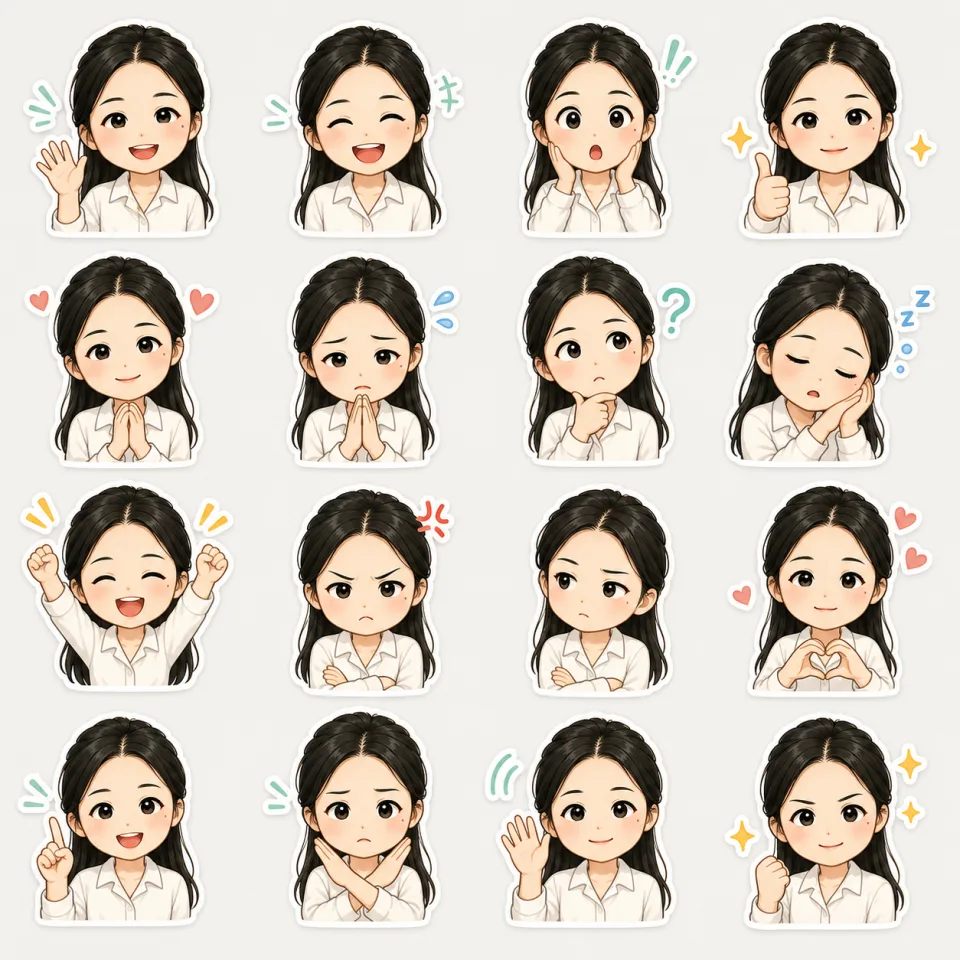 Tạo sticker từ ảnh cá nhân - mẫu Ghép ảnh theo mẫu