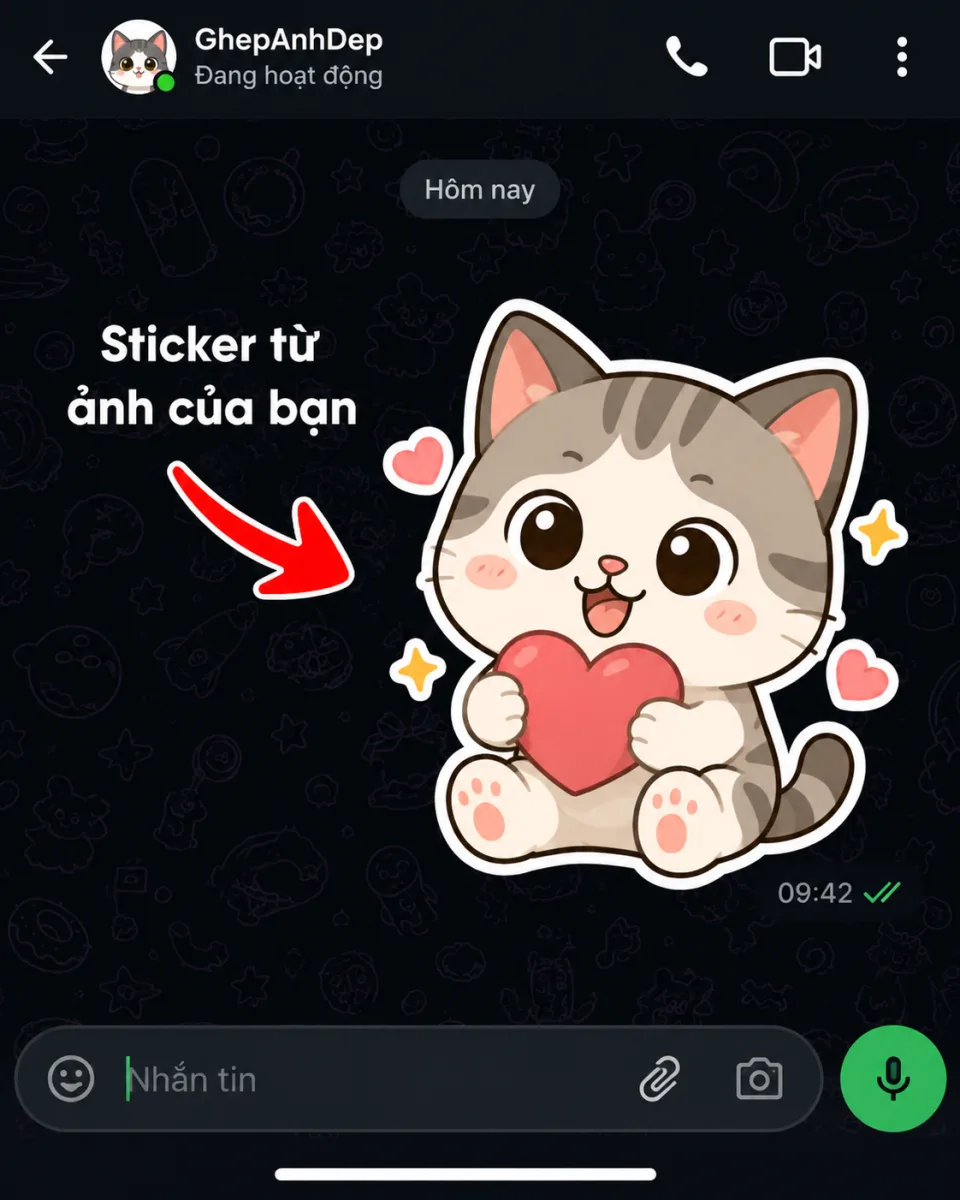 Tạo Sticker Từ Ảnh - mẫu Mẫu ảnh