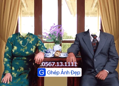 MẪU GHÉP ẢNH THỜ CỤ ÔNG VÀ CỤ BÀ BÀN TRÀ - Ảnh 5