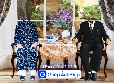 MẪU GHÉP ẢNH THỜ CỤ ÔNG VÀ CỤ BÀ BÀN TRÀ - Ảnh 8