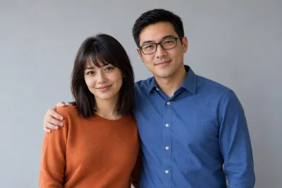 Ghép ảnh hai người ôm nhau: chọn tư thế và kiểm tra tay