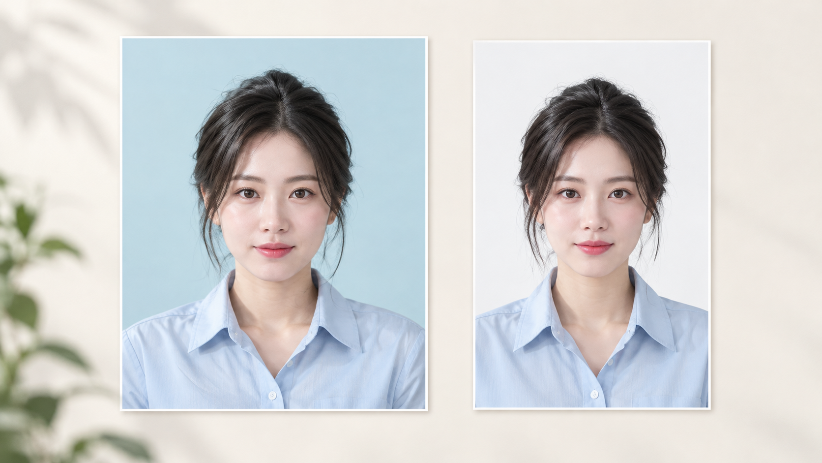 Minh họa hai khung chân dung đứng có tỉ lệ khác nhau, giữ nguyên tỉ lệ khuôn mặt